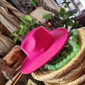 Bright Fushia Pink Fedora Brim - Super cute 😍 Unisex